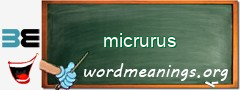 WordMeaning blackboard for micrurus